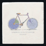 Cute Purple Bicycle Line Art Drawing Personalized  Stone Coaster<br><div class="desc">Cute Purple Bicycle Line Art Drawing Personalized Stone Coaster</div>