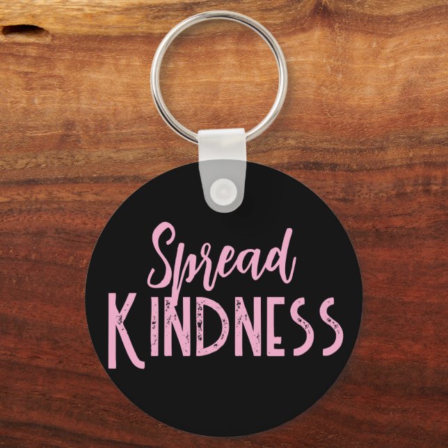 Cute Purple & Black Spread Kindness Key Chain  (Back)