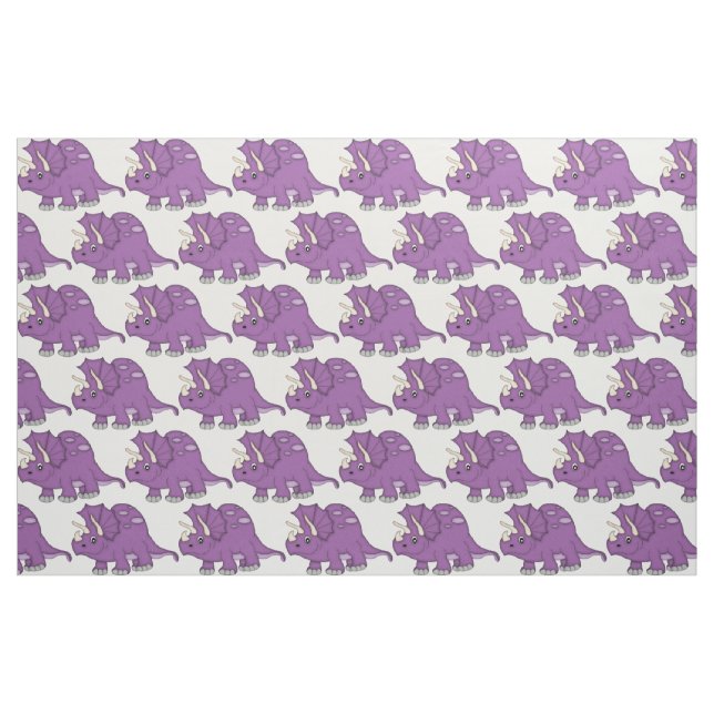 Cute Purple Cartoon Dinosaur Fabric (Fat Quarter)