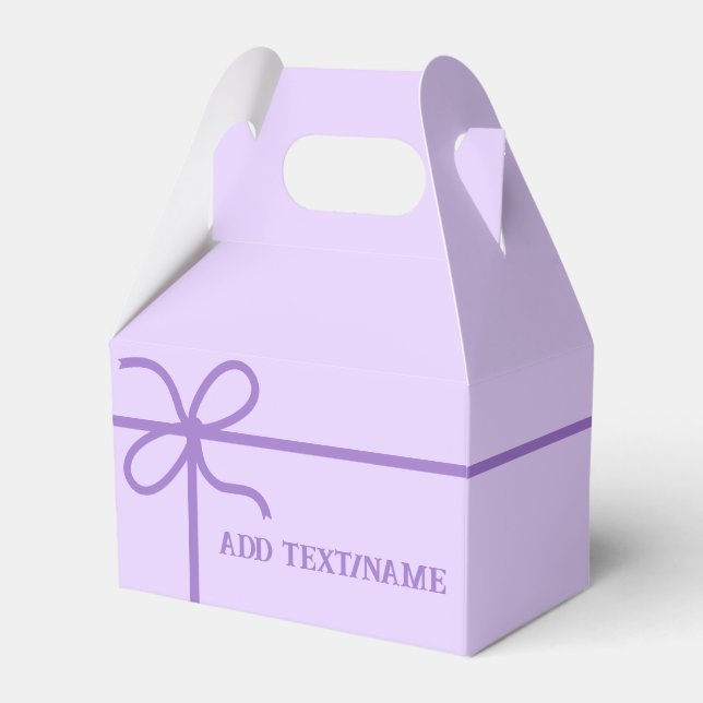 Cute Purple Custom   Favor Box (Front Side)