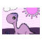 Cute Purple Dinosaur Scene