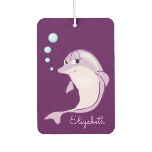 Cute Purple Dolphin Personalized Air Freshener