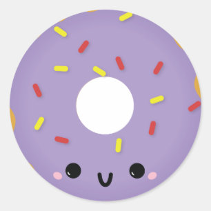Cute Purple Doughnut Sticker