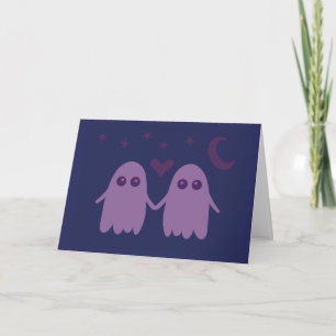 Cute Purple Ghost Card