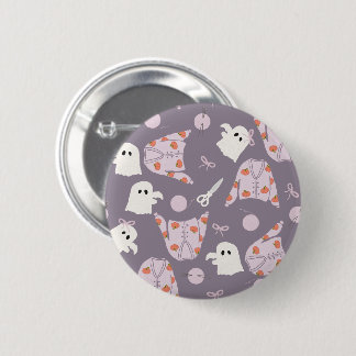 Cute Purple Ghost Cardigan Pattern 2 Inch Round Button
