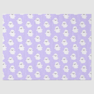 Cute Purple Ghost Pattern – Halloween Design Tissue Paper