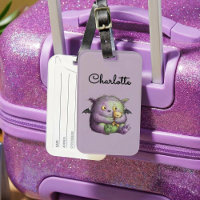 Cute Purple Green Fluffy Monster Buddy