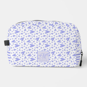 Cute Purple Hearts - Monogrammed Dopp Kit