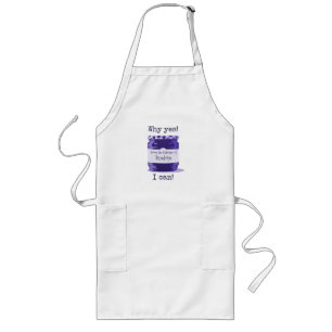 Cute Purple Home Canning Jelly Jar with Your Name Long Apron