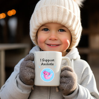 Cute Purple I Support Axolotls Light-Colour Coffee Mug