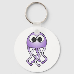 Cute Purple Kawaii Jellyfish Keychain