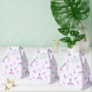 Cute Purple Kids Dinosaur Party Favor Box