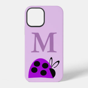 Cute Purple Ladybug Personalized iPhone 12 Case