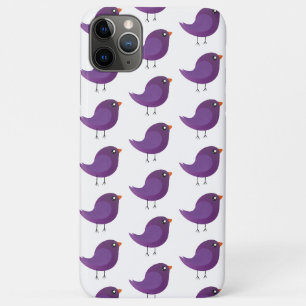 Cute Purple Little Bird Illustration iPhone 11 Pro Max Case
