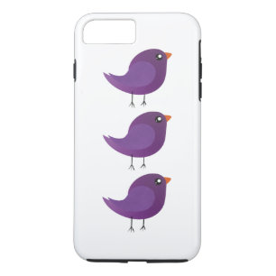 Cute Purple Little Bird Illustration Case-Mate iPhone Case