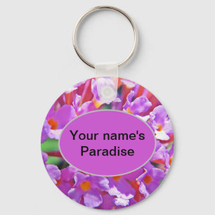 Cute Purple Little Flowers Keychain