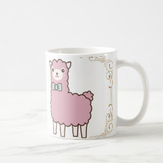 cute purple llama baby coffee mug