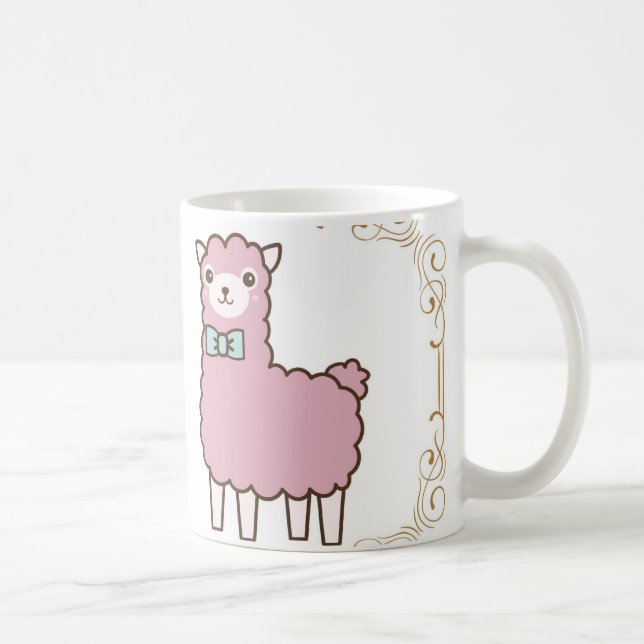 cute purple llama baby coffee mug (Right)