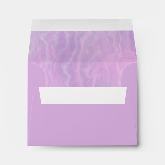 Cute Purple Marble Design Envelope (Back (Bottom))