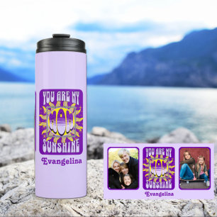 Cute Purple Mom Custom Sunshine Photo Thermal Tumbler