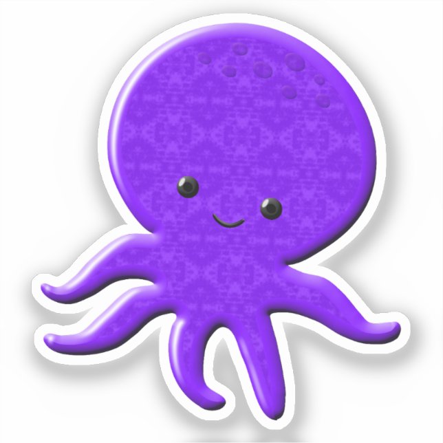 Cute Purple Octopus (Front)