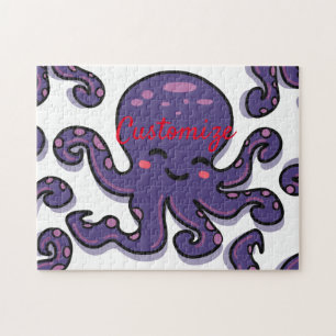 Cute Purple Octopus Thunder_Cove Jigsaw Puzzle
