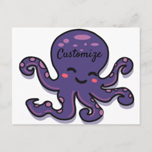 Cute Purple Octopus Thunder_Cove Postcard