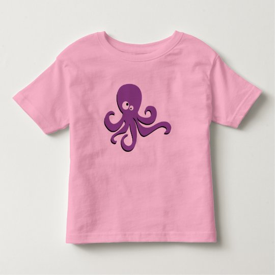 Cute purple octopus toddler t-shirt