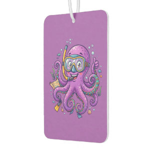 Cute Purple Octopus Treasure Hunter Air Freshener
