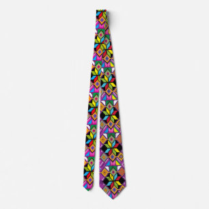 Cute purple, orange pattern Mochila art Tie