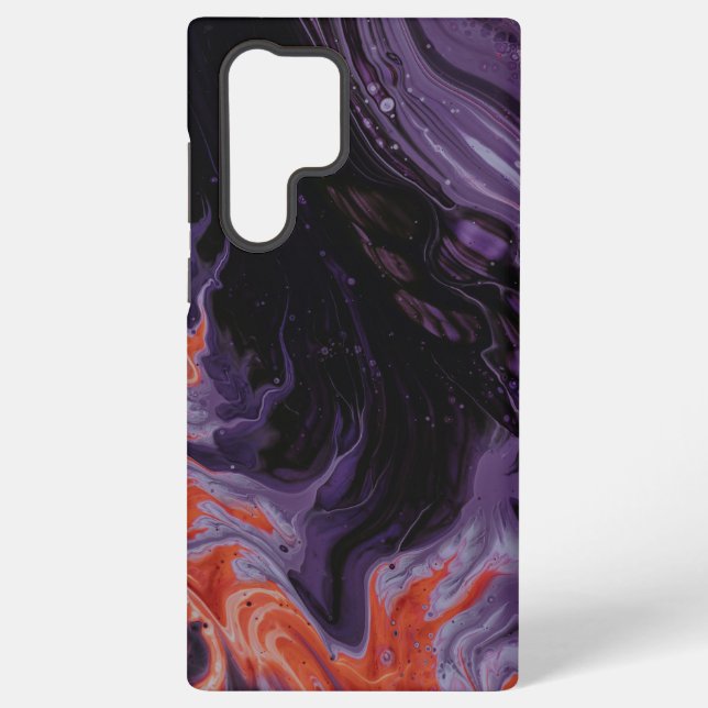 Cute Purple Pattern Samsung Case Compatible (Back)