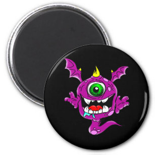 Cute Purple People Eater Monster Magnet
