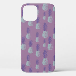 Cute Purple Pineapple Pattern iPhone 12 Case