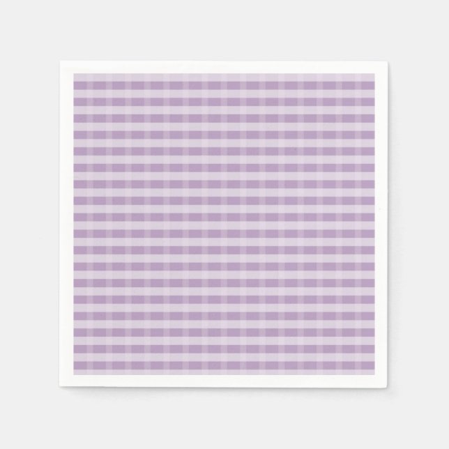 Cute Purple Plaid Pattern Napkin (Front)