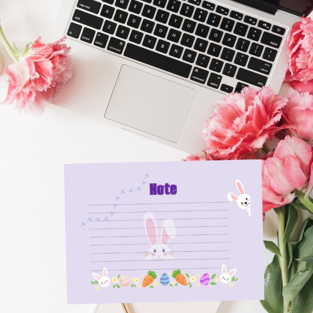 Cute Purple Rabbit Post-It Notes (Creator Uploaded)