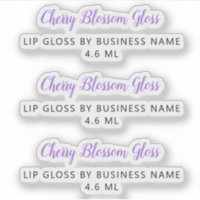 Cute Purple Script Clean Lip Gloss Makeup