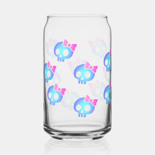 Cute Purple Skull Planner Can Glass