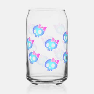 Cute Purple Skull Planner Can Glass