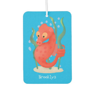 Cute pygmy seahorse cartoon air freshener