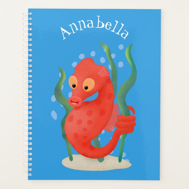 Cute pygmy seahorse cartoon planner (Front)