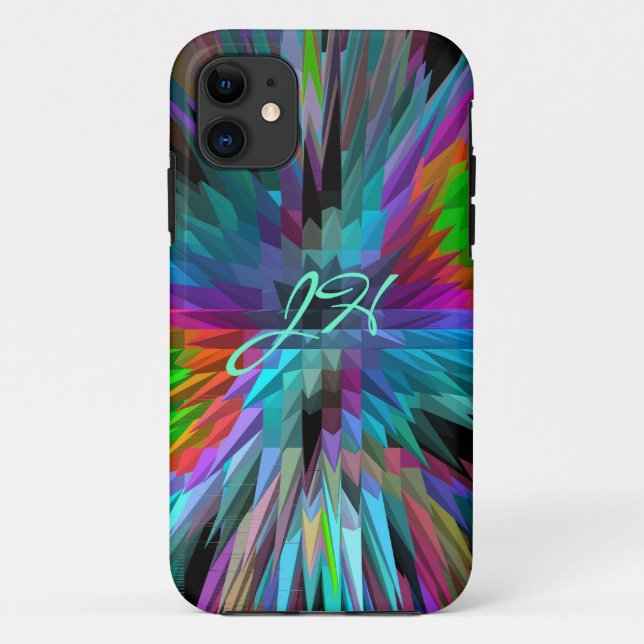 Cute Pyramids patterns & Monogram Case-Mate iPhone Case (Back)