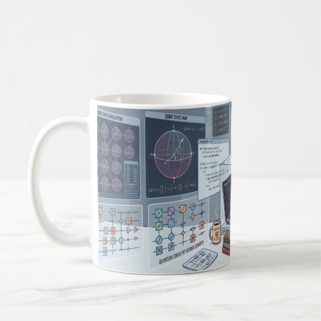 Cute Quantum Lab Cat Mug (Left)