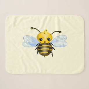 Cute Queen Bee Baby Sherpa Blanket