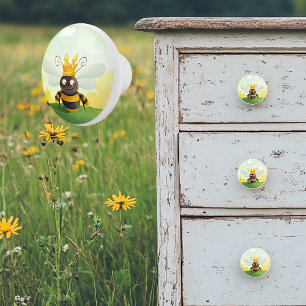 Cute Queen Bee Ceramic Knob