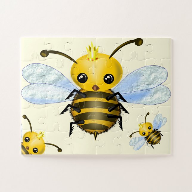Cute Queen Bee Jigsaw Puzzle (Horizontal)