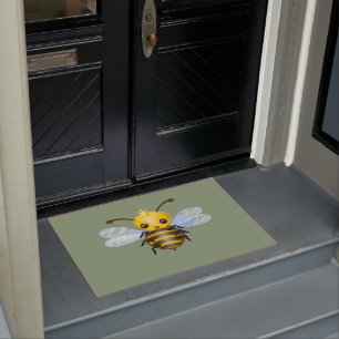 Cute Queen Bee - Sweet - Choose / add colour Doormat