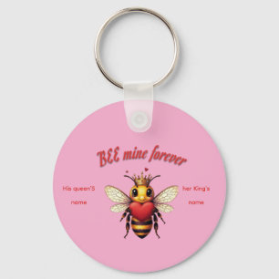 cute queen bee valentine keychain