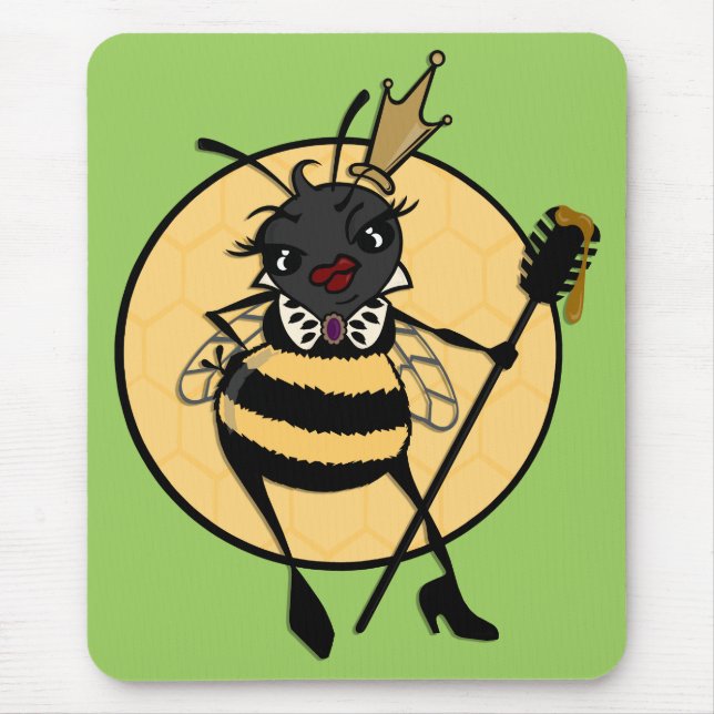 CUTE QUEEN BEE VERTICAL MOUSE PAD (Front)