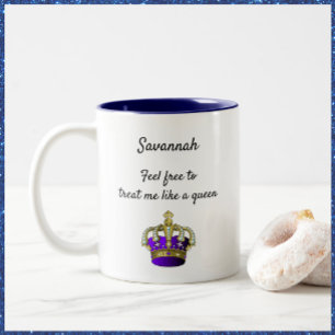 Cute Queen Crown  Two-Tone Coffee Mug