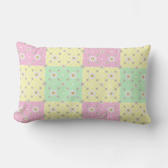 Cute Quilt Patterned Pillow (Front)
